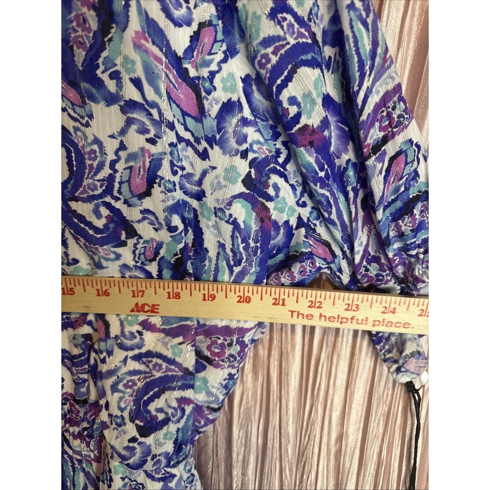 Kathy Ireland Fashion 360 Paradise Pleasure Jumpsuit Paisley Peacock Size 1X - Picture 10 of 16